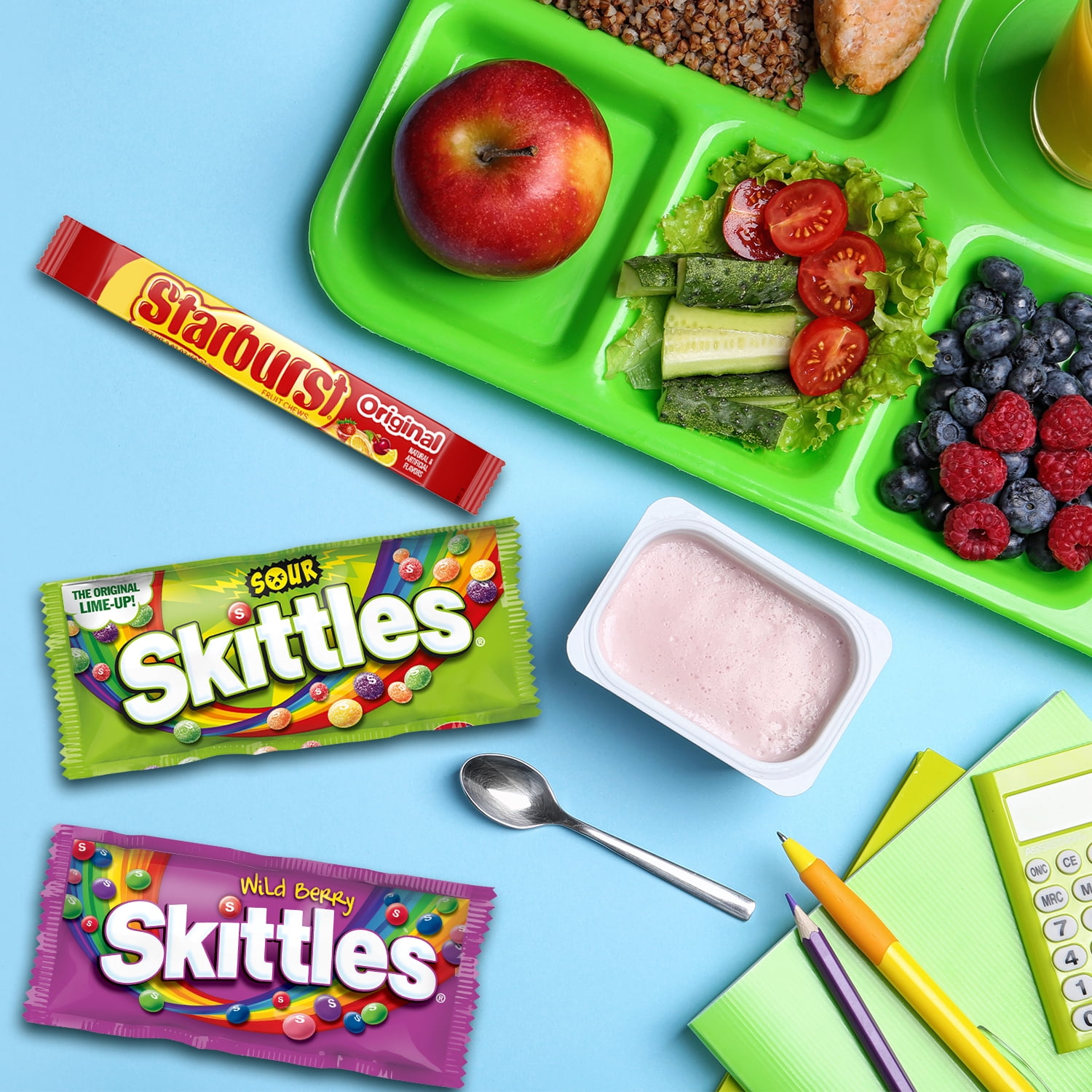 Mars Mixed Skittles & Starburst Variety Pack Chewy Candy Assortment -18 Bars Box