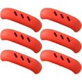 thumbnail image 1 of Zhuge 6 piezas de soporte de mango de silicona, funda de agarre para mango de sartén, fundas de mango resistentes al calor para olla wok, color rojo, 1 of 5