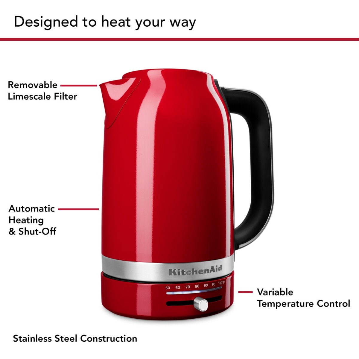 KitchenAid 1.7L Electric Kettle | Empire Red