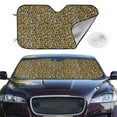 thumbnail image 3 of Lsque Leopard Car Windshield Sun Shade | Accordion Folding Style Auto Shade for Car Truck SUV Van | Blocks UV Rays Sun Visor Protector | Medium, 3 of 7