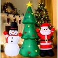 thumbnail image 2 of Jardin Gonflable avec Lumières Intégrées Joyeux Affichage de Vacances en Famille Jardin Intérieur et Extérieur Fête, 2 of 8