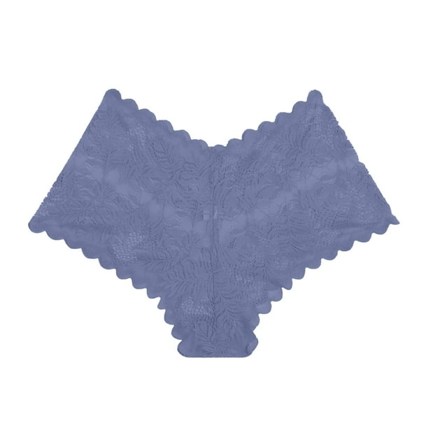 Braguitas sexy de encaje para mujer: braguitas elásticas de cintura media con encaje en contraste, nailon/spandex, lavado a mano, disponibles en tallas S-XL.