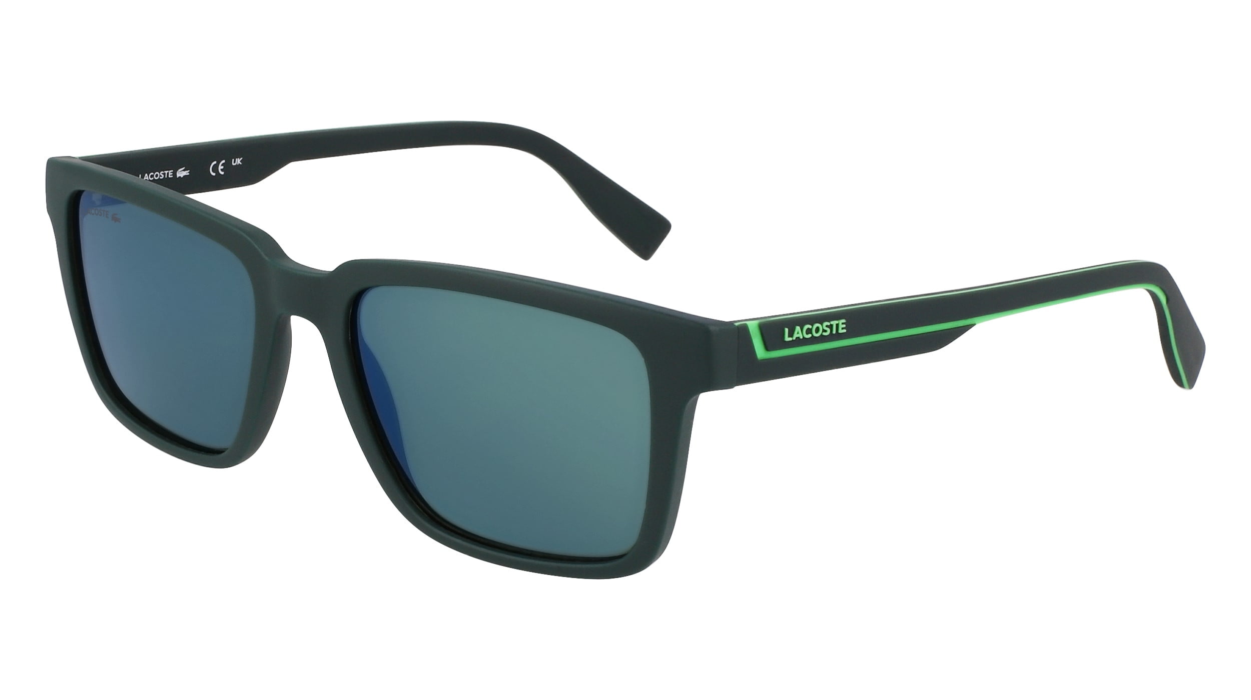 S&Lです。 Lacoste Adult Men's Matte Green Soft Square Sport Sunglasses