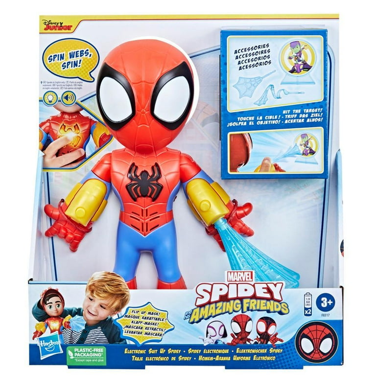 Marvel: Spiderman Web Gear Kids Toy Action Figure for Boys and Girls with  Spider Legs and Web Blasters (14”) 