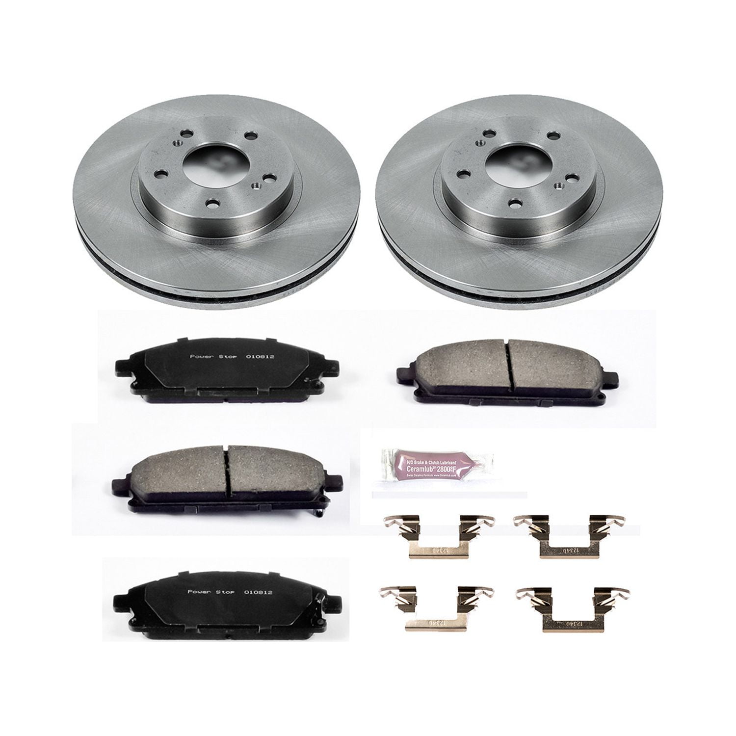 Power Stop Front Stock Replacement Brake Pad and Rotor Kit KOE1179