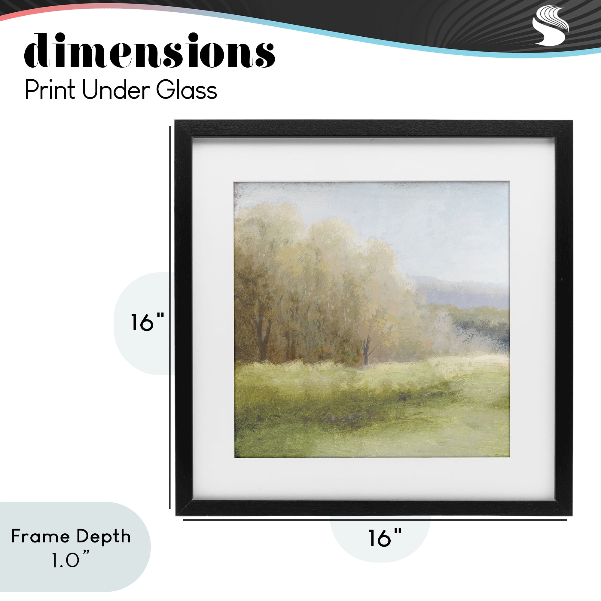 Stupell Industries Within Familiar Place Meadow Black Framed Print Under Glass, design by Michael Marcon