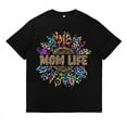 thumbnail image 2 of Mom Life Sunflower Pattern Tops for Womens Sunflower Graphic Tees Mom Life Gift for Mom Tops Daily Outfits Black,5XL, 2 of 3
