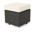 thumbnail image 2 of Noble House Siège Ottoman en Osier Multibrun Santa Rosa 16 Pouces avec Coussin Beige, 2 of 16