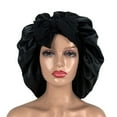 thumbnail image 3 of Satin Bonnet Skin-friendly Wear Resistant Imitation Silk Braid Sleeping Bonnet Cap for Home, 3 of 10