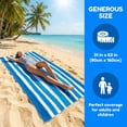 thumbnail image 5 of Unique Bargains Striped Lightweight Quick Dry Absorbent Beach Towel Blue 63" x 31", 5 of 7