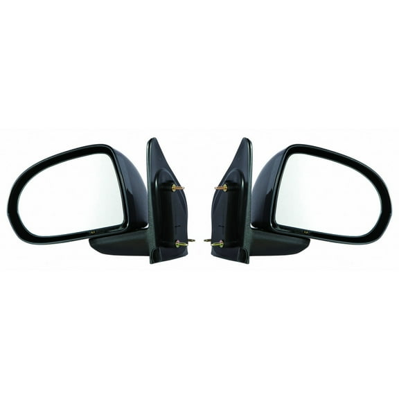 For Jeep Compass 2010 Door Mirror Driver and Passenger Side | Pair | Manual | Non-Heated | Textured | Replacement For 5115041AK | CH1320266