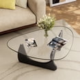 thumbnail image 3 of Modern Glass Coffee Table for Living Room for Bedroom Living Room, Office, Black, 35", 3 of 10