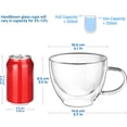 thumbnail image 2 of Juego de 2 tazas para café Ecooe de doble pared de vidrio borosilicato, 350 ml, 2 of 8