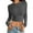 C-Dark Gray303, variant on Women Cropped Top Pullover Layering Clothes Fitness Crewneck Solid Color Long Sleeve Baselayer Crop T-Shirt Cozy Jumper Tops