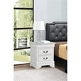 thumbnail image 2 of Glory Furniture Louis Phillipe 2 Drawer Nightstand in White, 2 of 16