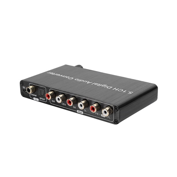 Convertidor De Audio Óptico Digital Adaptador De Audio Conmutador De Audio Portátil Divisor De Audio Negro Extractor De Audio Con Decodificador Decodificador Para Concierto De Escuela En Casa sonducket EL008613-00
