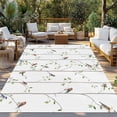 thumbnail image 2 of Sparrow Outdoor Rug for Patio/Deck/Porch, Non-Slip Large Area Rug 3 x 5 Ft, Spring Birds on The Branches Vintage Country Indoor Outdoor Rugs Washable Area Rugs, Reversible Camping Rug Carpet Runner, 2 of 8