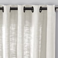 thumbnail image 2 of TWOPAGES Room Darkening Grommet Drape Linen Blend Curtain for Kids Room, 1 Panel, 52"x63", Beige White, 2 of 5