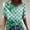 Green, variant on Women's V-Neck Scale Print T-Shirt, Digital Graphic Loose Short Sleeve Top, Summer Sea Theme Fashion Tee, Breathable Lightweight Beach Party for Ladies, Multicolor, S-3XL