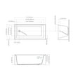 thumbnail image 2 of Transolid Trs_Uattr603020-L Ursula 60" Three Wall Alcove Acrylic Soaking Tub - White, 2 of 5