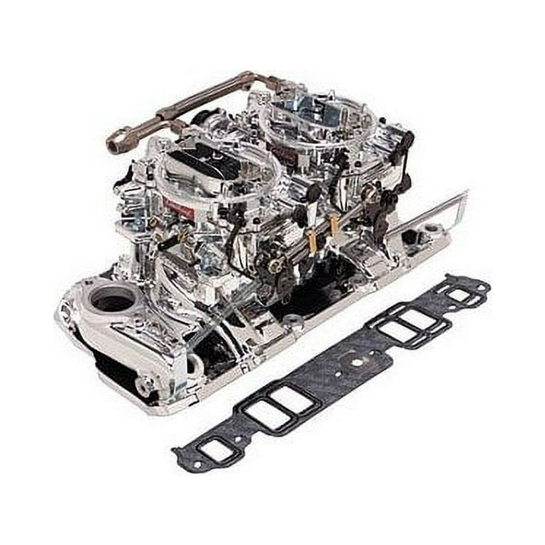 Edelbrock 20254 RPM Air Gap Dual Quad Intake Manifold Carburetor