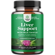 Natures Craft Liver Cleanse Detox & Repair with Milk Thistle Supplement, Lemon, 60 Gummies