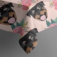 thumbnail image 5 of Rottweiler and Pioneer Flower Square Tablecloth,Waterproof Square Table Cover,Wipeable Spillproof Washable Table Cover for Home Kitchen Party Decor 60"x60"(152x152cm), 5 of 6