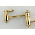thumbnail image 3 of Kingston Brass KS3102BAL Heirloom Wall Mount Pot Filler Kitchen Faucet, Polished Brass, 3 of 5