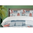 thumbnail image 4 of Ambesonne Phone Booth Duvet Cover Sets, London United Kingdom, 2-Queen, Slate Blue Vermilion, 4 of 7