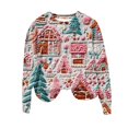 thumbnail image 4 of Chandails d'Hiver Grande Taille pour Femmes Mode Décontractée Col Rond Manches Longues Imprimé de Noël Sweat à Capuche Drôle, 4 of 5