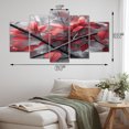 thumbnail image 4 of Designart "Tree with Leaves in Red and Grey III" Floral Metal Wall Art Set, 4 of 5