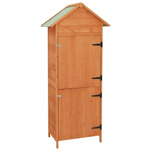 vidaXL Patio Storage Cabinet Brown 16.7"x25.2"x74.8"