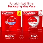 Colgate Optic White Advanced Sparkling White Toothpaste with 2% Hydrogen Peroxide, Mint, 3 Pack, 3.2 OZ
