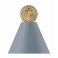 thumbnail image 6 of XAV-B8311-VG-BL Crystorama Lighting Xavier - 1 Light Task Wall Sconce-12.5 Inches Tall and 10 Inches Wide-Vibrant Gold/Blue Finish-Blue/White Shade, 6 of 13