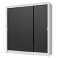 thumbnail image 1 of Ropero Closet Madesa Nobre 3 Puertas Corredizas Blanco/Negro, 1 of 5