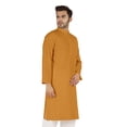thumbnail image 2 of Atasi Cotton Kurta Solid Ethnic- Festive Long Shirt W/ Pintuck Traditional Indian Wear For Men's, 2 of 7
