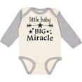 thumbnail image 3 of Inktastic Little Baby, Big Miracle Boys or Girls Long Sleeve Baby Bodysuit, 3 of 5