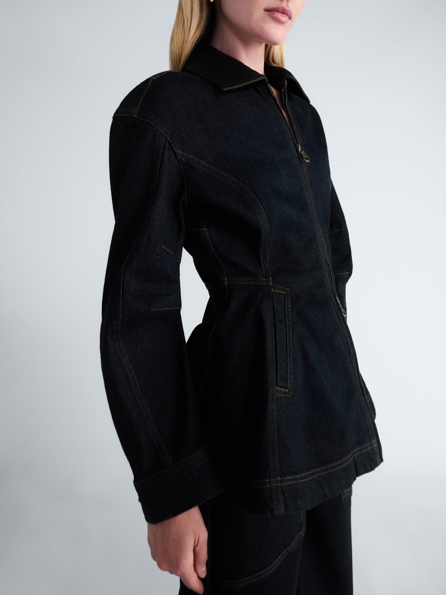 Scoop Women's and Women's Plus Peplum Denim Jacket, Sizes XS-4X
