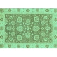 thumbnail image 1 of Ahgly Company Indoor Rectangle Abstract Turquoise Blue Modern Area Rugs, 5' x 7', 1 of 4