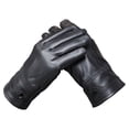 thumbnail image 5 of Guantes de cuero genuino, guantes de trabajo para hombres, guantes de piel de oveja cálidos con forro de lana para hombres, regalos finos de otoño e invierno, 5 of 5