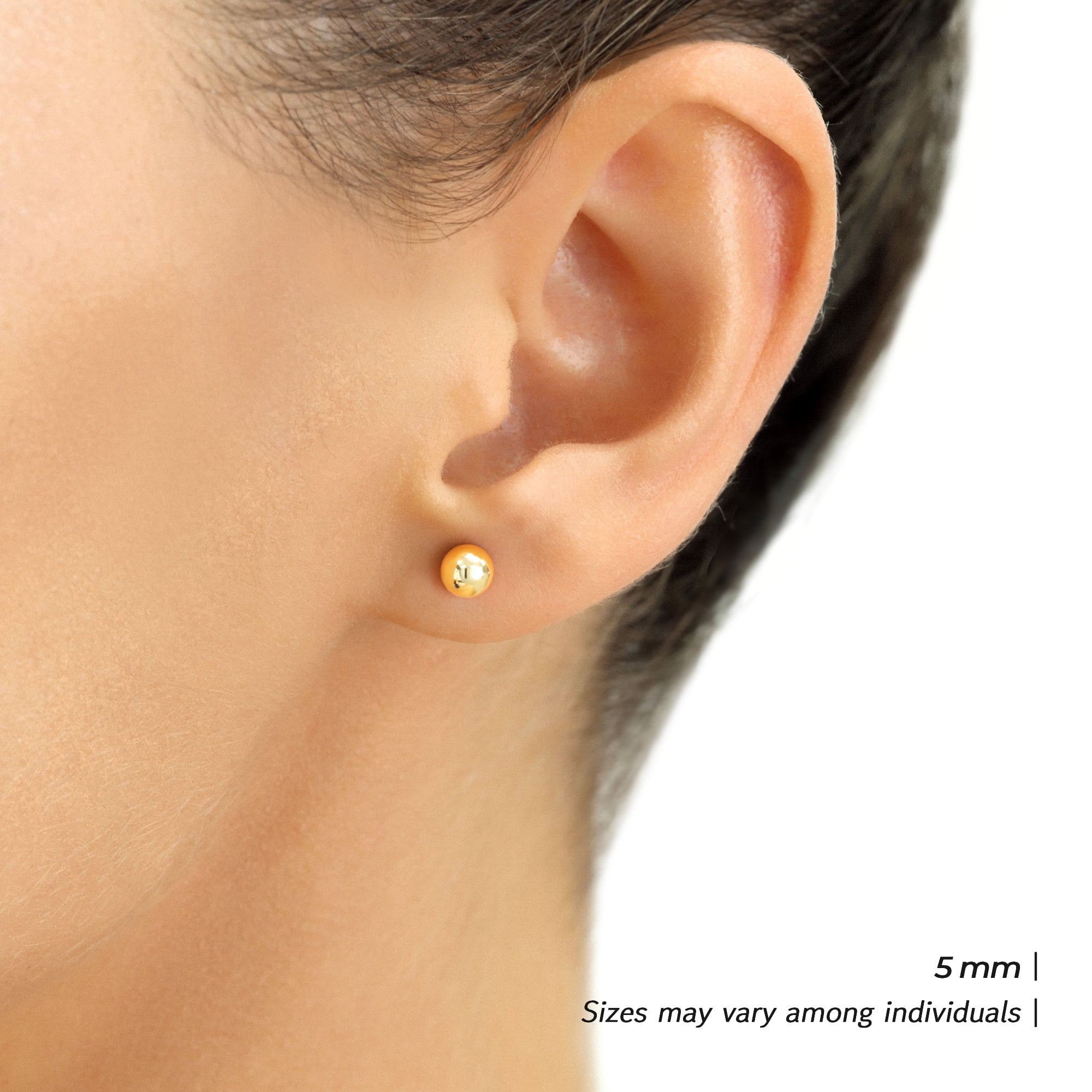 A&M 14k Gold Ball Stud Earrings, Women's, Size: 8-9MM, Yellow - Yahoo  Shopping