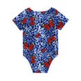 Noewx Abstract Colorful Butterflies Newborn Baby Short Sleeve Bodysuit