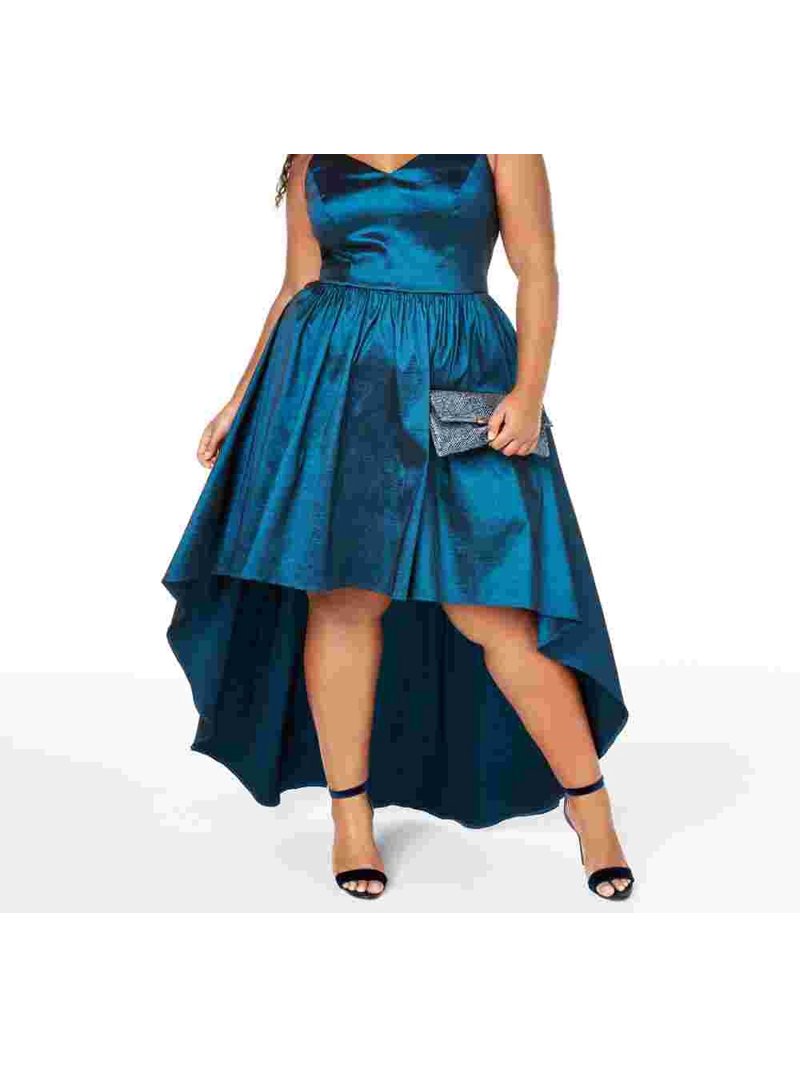 B DARLIN Womens Teal V Neck Maxi Hi-Lo Formal Dress Size: 24W Plus -  Walmart.com