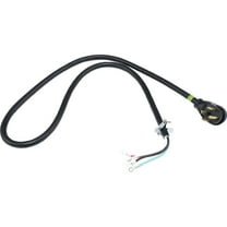 Whirlpool PT600L 6 ft. 4-Wire 30 Amp Dryer Cord Black, Green, Red, White