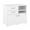 White, variant on Hybrid Office Storage Cabinet with Drawers in White - Engineered Wood