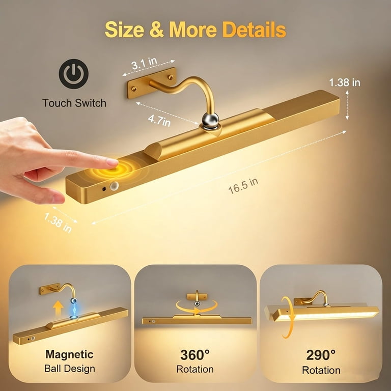 Yannovus Rechargeable Cordless Picture Light with Motion Sensor photo 5