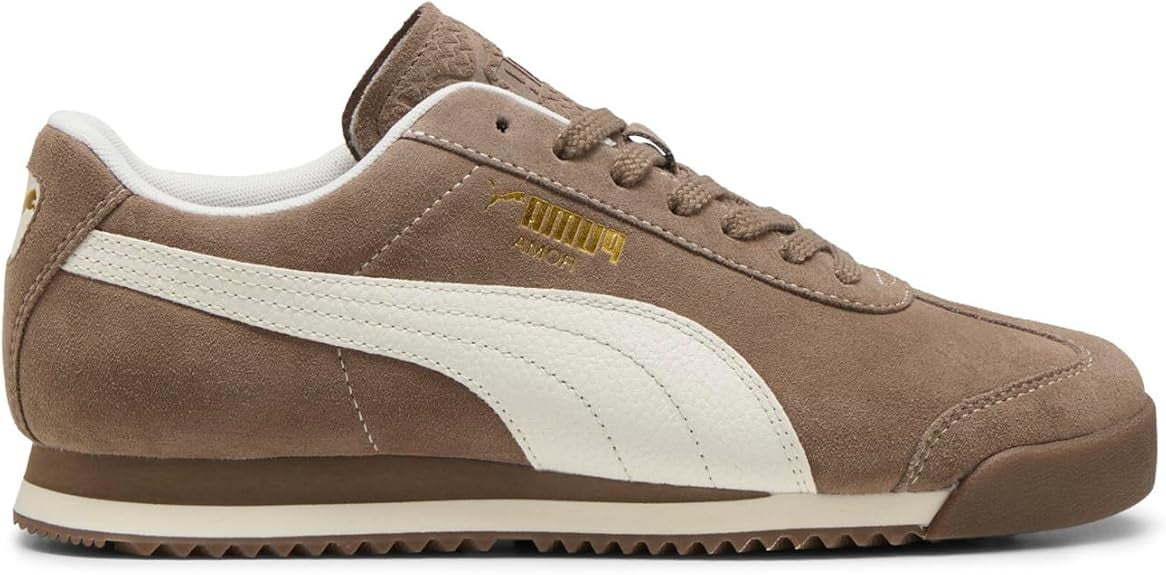Men's Puma Roma Suede Totally Taupe-Warm White (398635 07
