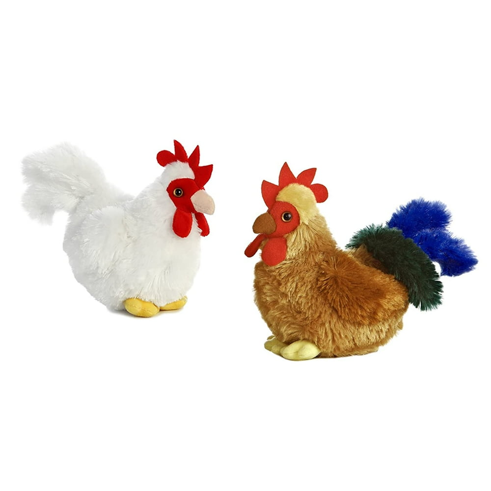 Aurora Mini Flopsie Bundles Bundle of 2 6 Floppy Beanbag Chicken & Rooster Stuffed Animals - New ...