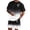Black, variant on Men's Short Sets 2 Piece Outfits Tropical Graphic Tees and Shorts Sets Beach Vacation Outfits