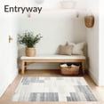 thumbnail image 3 of ODIKA 5' x 7' Machine Washable Non-Slip Area Rug, Geometric Rectangles High Traffic Rug, Gray, 102988, 3 of 7